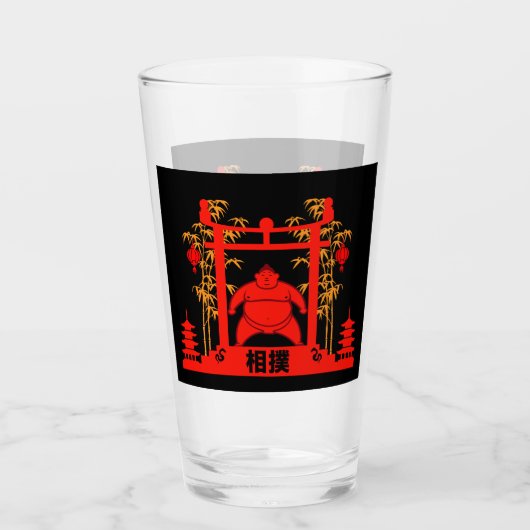 Sumo Wrestler Glas (Voorkant)
