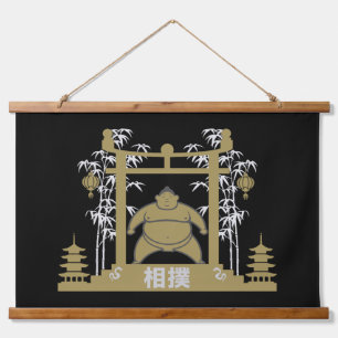 Sumo Wrestler Hangend Wandkleed