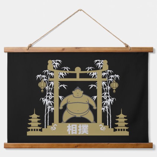 Sumo Wrestler Hangend Wandkleed (Voorkant)