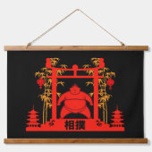 Sumo Wrestler Hangend Wandkleed (Voorkant)