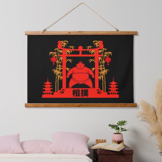 Sumo Wrestler Hangend Wandkleed (Slaapkamer)