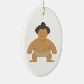 Sumo Wrestler Keramisch Ornament (Rechts)