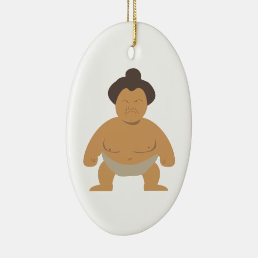 Sumo Wrestler Keramisch Ornament (Rechts)