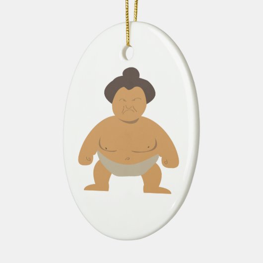 Sumo Wrestler Keramisch Ornament (Links)