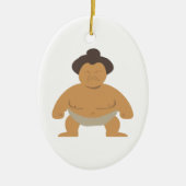 Sumo Wrestler Keramisch Ornament (Voorkant)