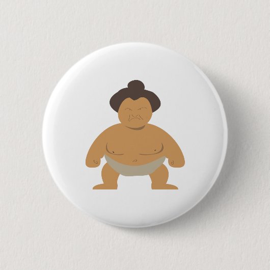 Sumo Wrestler Ronde Button 5,7 Cm (Voorkant)
