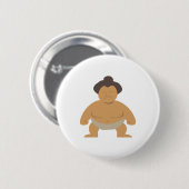 Sumo Wrestler Ronde Button 5,7 Cm (Voorkant /achterkant)