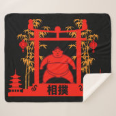 Sumo Wrestler Sherpa Deken (Voorkant (horizontaal))