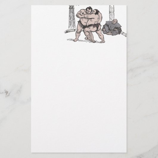 Sumo Wrestlers Briefpapier (Voorkant)