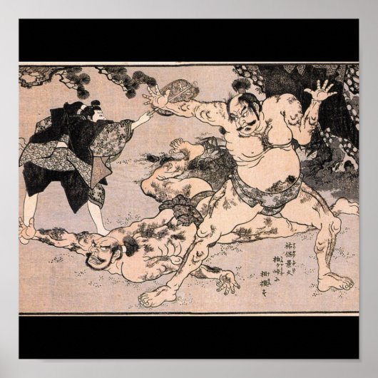Sumo Wrestlers, Circa 1800. Japan Poster (Voorkant)