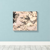 Sumo Wrestlers, Circa 1800 Japan Schilderen Canvas Afdruk (Insitu (Houten vloer))
