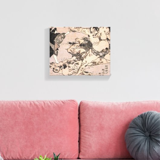 Sumo Wrestlers, Circa 1800 Japan Schilderen Canvas Afdruk (Insitu (Woonkamer))