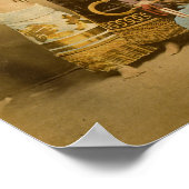 Sumo Wrestlers Japan Antiek foto 1877 Poster (Hoek)