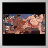 Sumo Wrestlers, Japans schilderen c. jaren '1800 Poster (Voorkant)