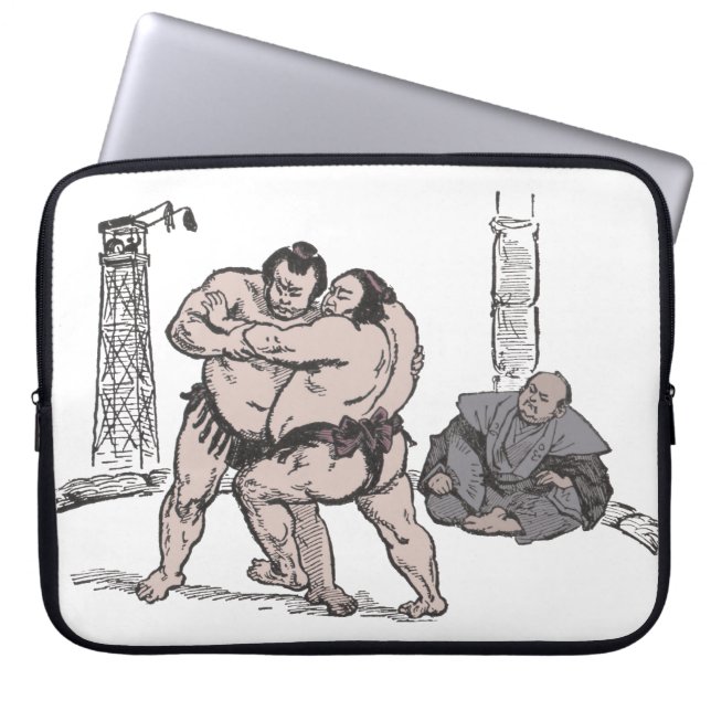 Sumo Wrestlers Laptop Sleeve (Voorkant)