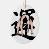 sumo-wrestling keramisch ornament (Rechts)