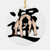 sumo-wrestling keramisch ornament (Voorkant)