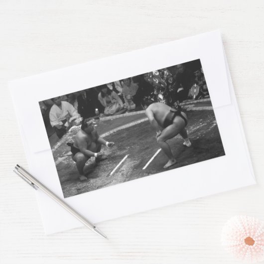 SUMO Wrestling Rechthoekige Sticker (Envelop)