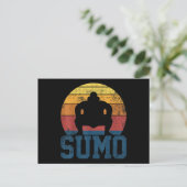 Sumo Wrestling Sumo Wrestler Vintage Briefkaart (Staand voorkant)