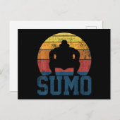 Sumo Wrestling Sumo Wrestler Vintage Briefkaart (Voorkant / Achterkant)