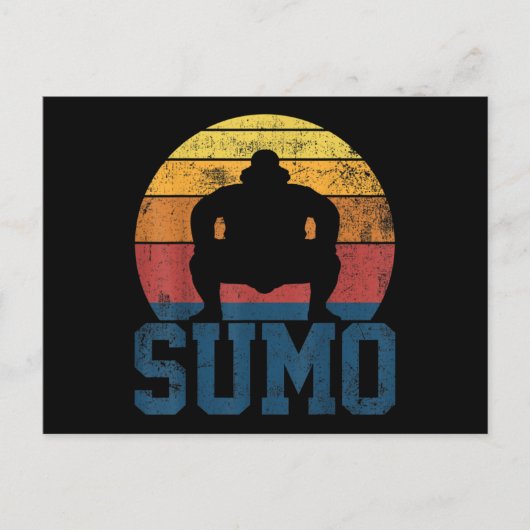 Sumo Wrestling Sumo Wrestler Vintage Briefkaart (Voorkant)