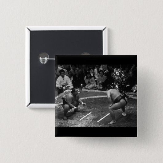 SUMO Wrestling Vierkante Button 5,1 Cm (Voorkant /achterkant)