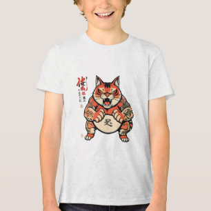 Sumorische kat in vechtpositie grappig T-shirt