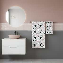 Sumo's en Cherry Blossom Bad Handdoek