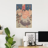 Sumoworstelaar Kunstprint Japans Vintage Japan Poster (Thuiskantoor)