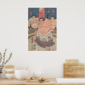 Sumoworstelaar Kunstprint Japans Vintage Japan Poster (Keuken)