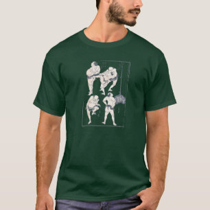 Sumoworstelaars in voorbereiding t-shirt