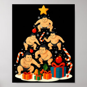 Sumoworstelen Japanse Sumoworstelaar Kerstmis Tr Poster