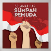 Sumpah Pemuda - Indonesische belofte voor jongeren Poster (Voorkant)