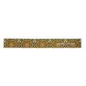 Sumptuous Gold / Black Historic Fabric - eigen woo Satijnen Lint (Voorkant)