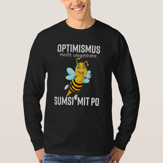 Sumsi met geen optimisme imker honing bijen leuk t-shirt (Voorkant)