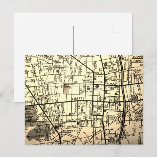 Sumter, SC kaart (Voorkant / Achterkant)