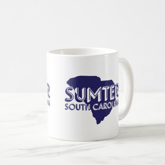 Sumter South Carolina Shape Mok (Voorkant rechts)