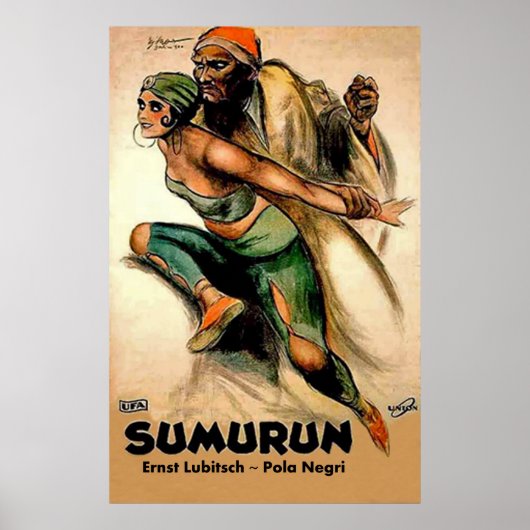 SUMURUN~Ernst Lubitsch ~ Pola Negri ~ Duitsland 19 Poster (Voorkant)