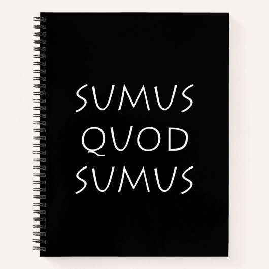Sumus quod sumus notitieboek (Voorkant)
