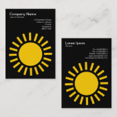 Sun 01 - Amber op zwart Visitekaartje (Voorkant / Achterkant)