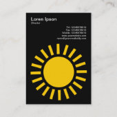 Sun 01 - Amber op zwart Visitekaartje (Achterkant)