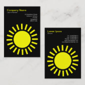 Sun 01 - Geel op Zwart Visitekaartje (Voorkant / Achterkant)