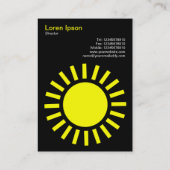 Sun 01 - Geel op Zwart Visitekaartje (Achterkant)