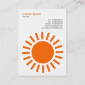 Sun 01 - Oranje op wit Visitekaartje (Achterkant)