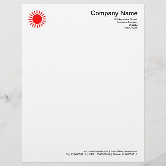 Sun 01 - Rood Briefhoofd (Voorkant)