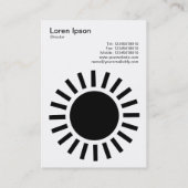 Sun 01 - Zwart op wit Visitekaartje (Achterkant)