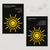 Sun 02 - Amber op zwart Visitekaartje (Voorkant / Achterkant)