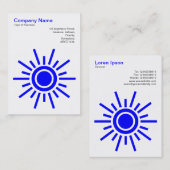 Sun 02 - Blauw op wit Visitekaartje (Voorkant / Achterkant)