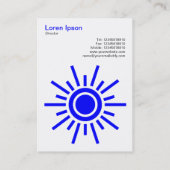 Sun 02 - Blauw op wit Visitekaartje (Achterkant)