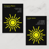 Sun 02 - Geel op zwart Visitekaartje (Voorkant / Achterkant)